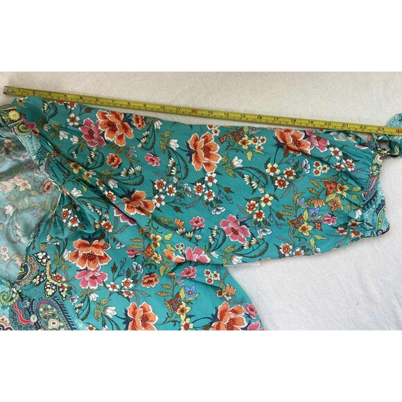 NWT Figueroa & Flower Women's 3X Mixed Print Tunic Top Paisley Floral Boho - Picture 7 of 10